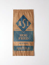 vintage ASI distressed hog feed bag