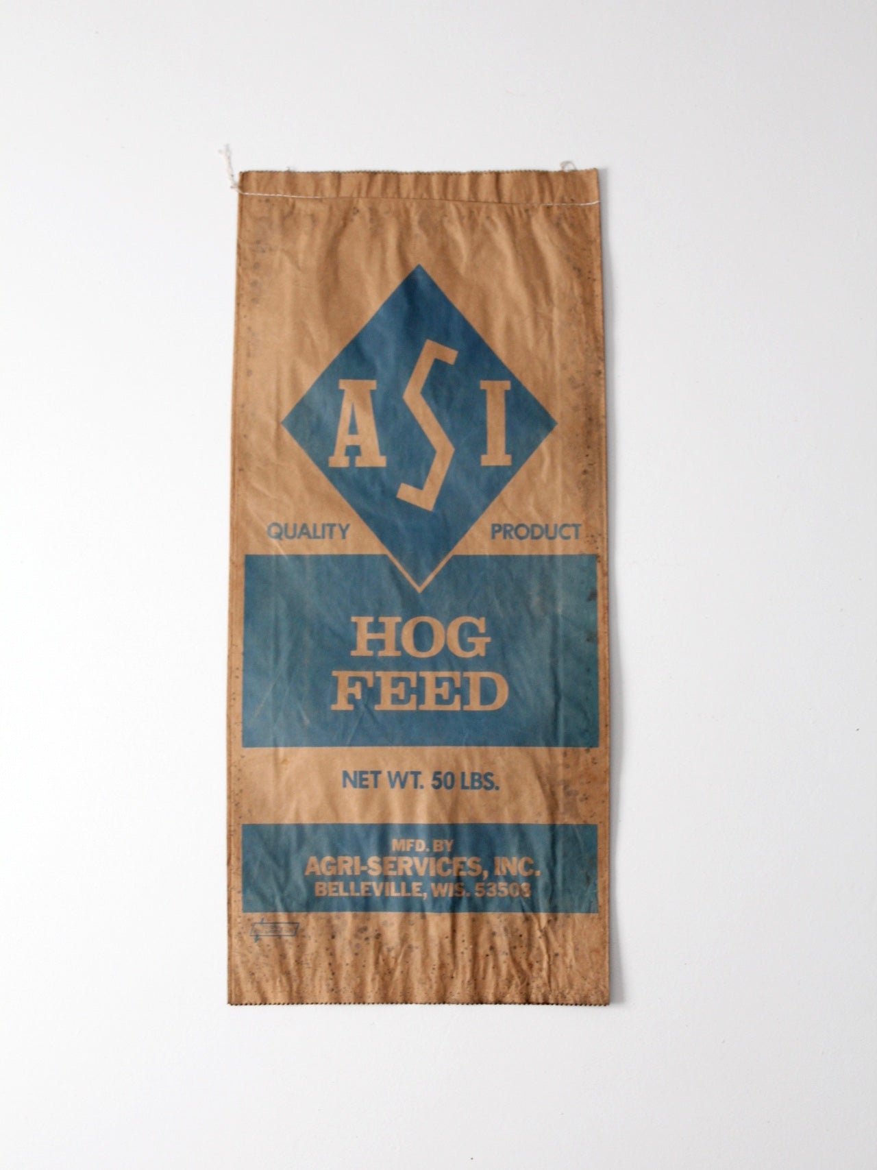 vintage ASI distressed hog feed bag