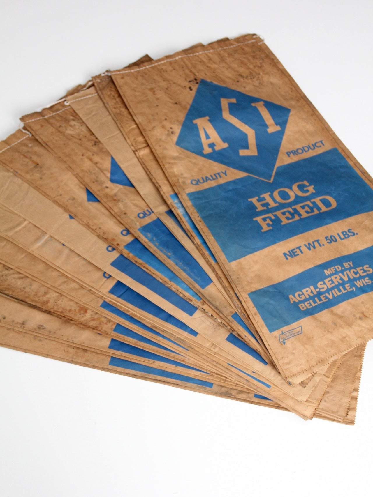 vintage ASI distressed hog feed bag