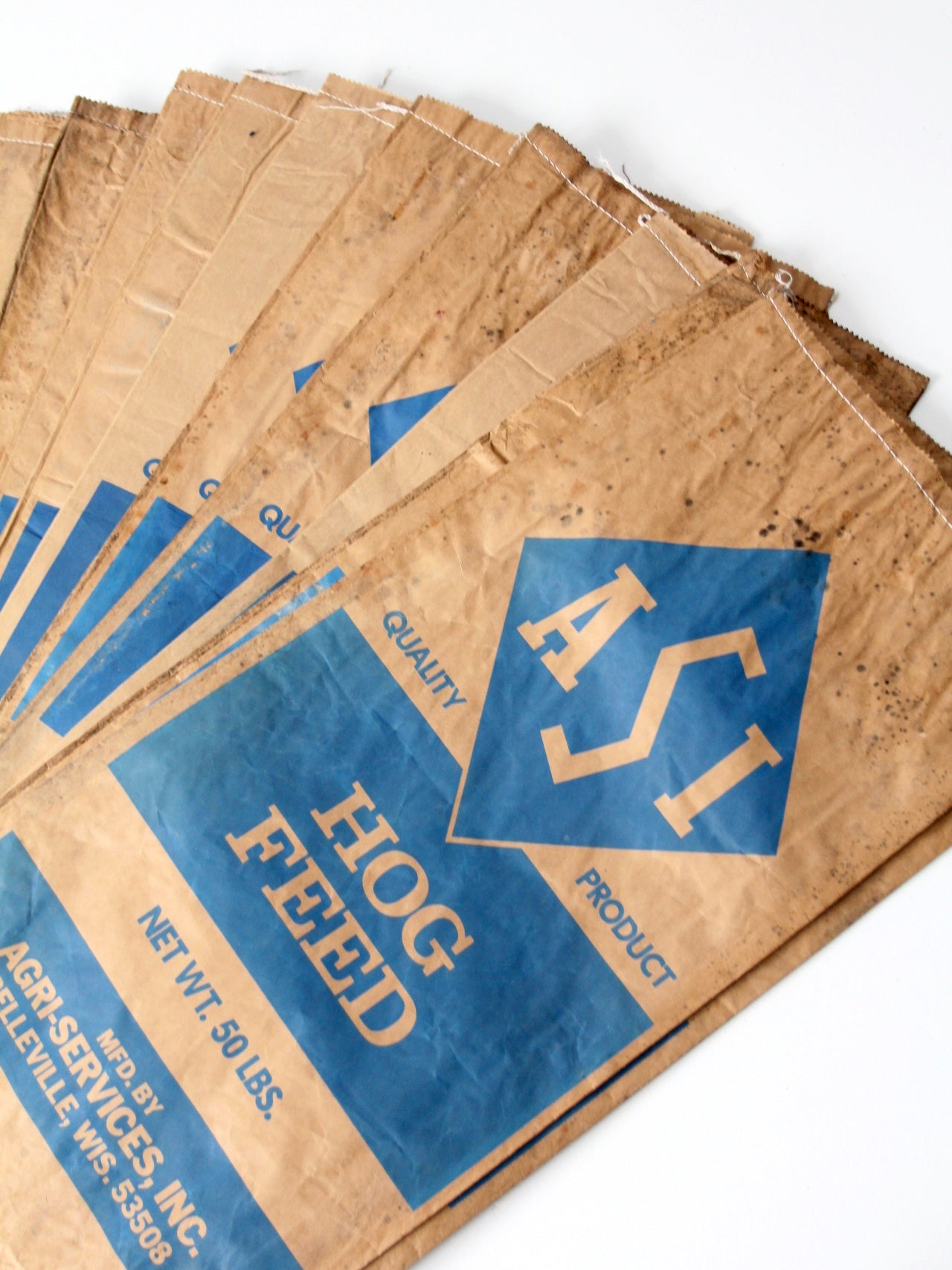 vintage ASI distressed hog feed bag