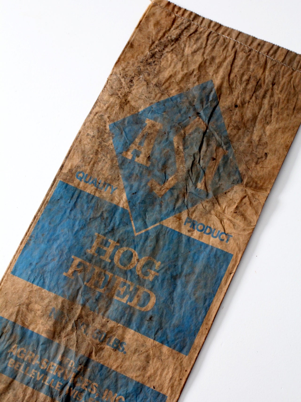 vintage ASI distressed hog feed bag