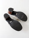 vintage chunky heel beaded sandals, size 7.5