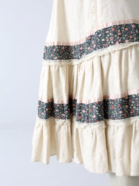 vintage 70s calico peasant skirt