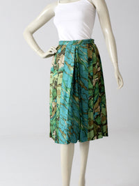 vintage 60s silk pleated a-line skirt by Eddy George