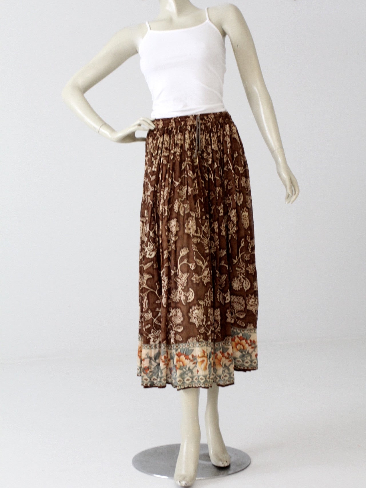 vintage sheer floral hippie skirt