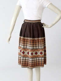 vintage southwest embroidered skirt