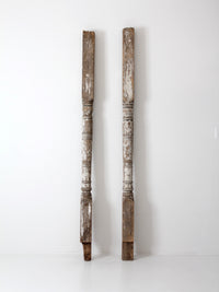 antique architectural wooden columns
