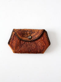 vintage 70s leather coin purse