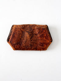 vintage western leather coin purse