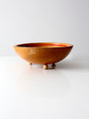 vintage footed wood kitchen bowl