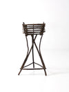 antique Adriondack twig plant stand