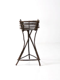 antique Adriondack twig plant stand