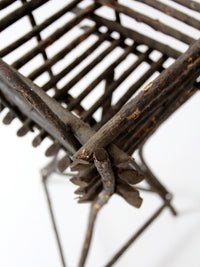 antique Adriondack twig plant stand