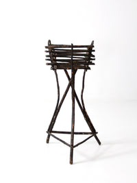 antique Adriondack twig planter