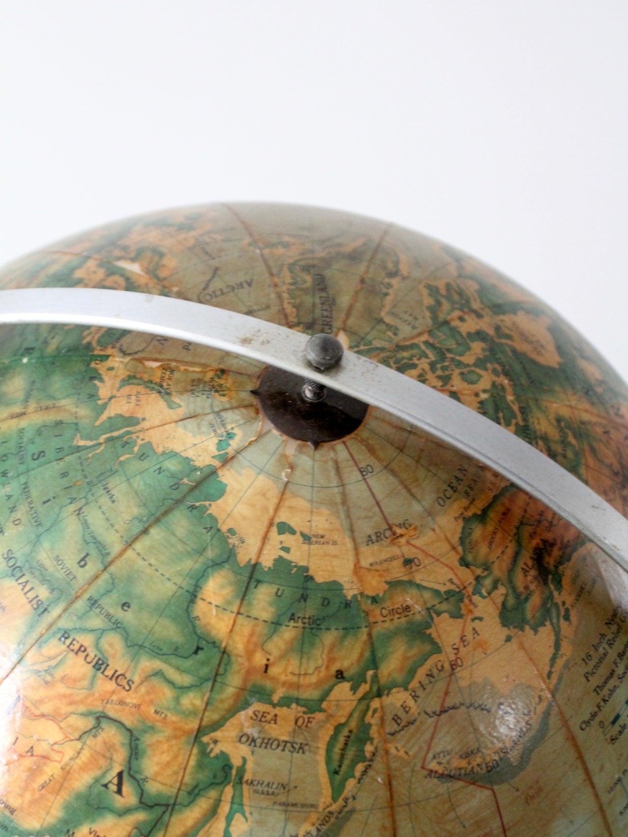 vintage 1960s Nystrom world globe