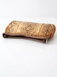 vintage snakeskin clutch purse