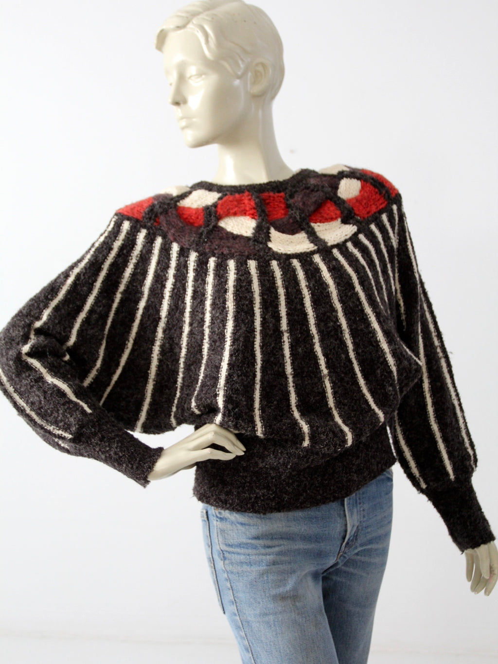 vintage 70s butterfly sleeve sweater by Mariea Kim 86 Vintage
