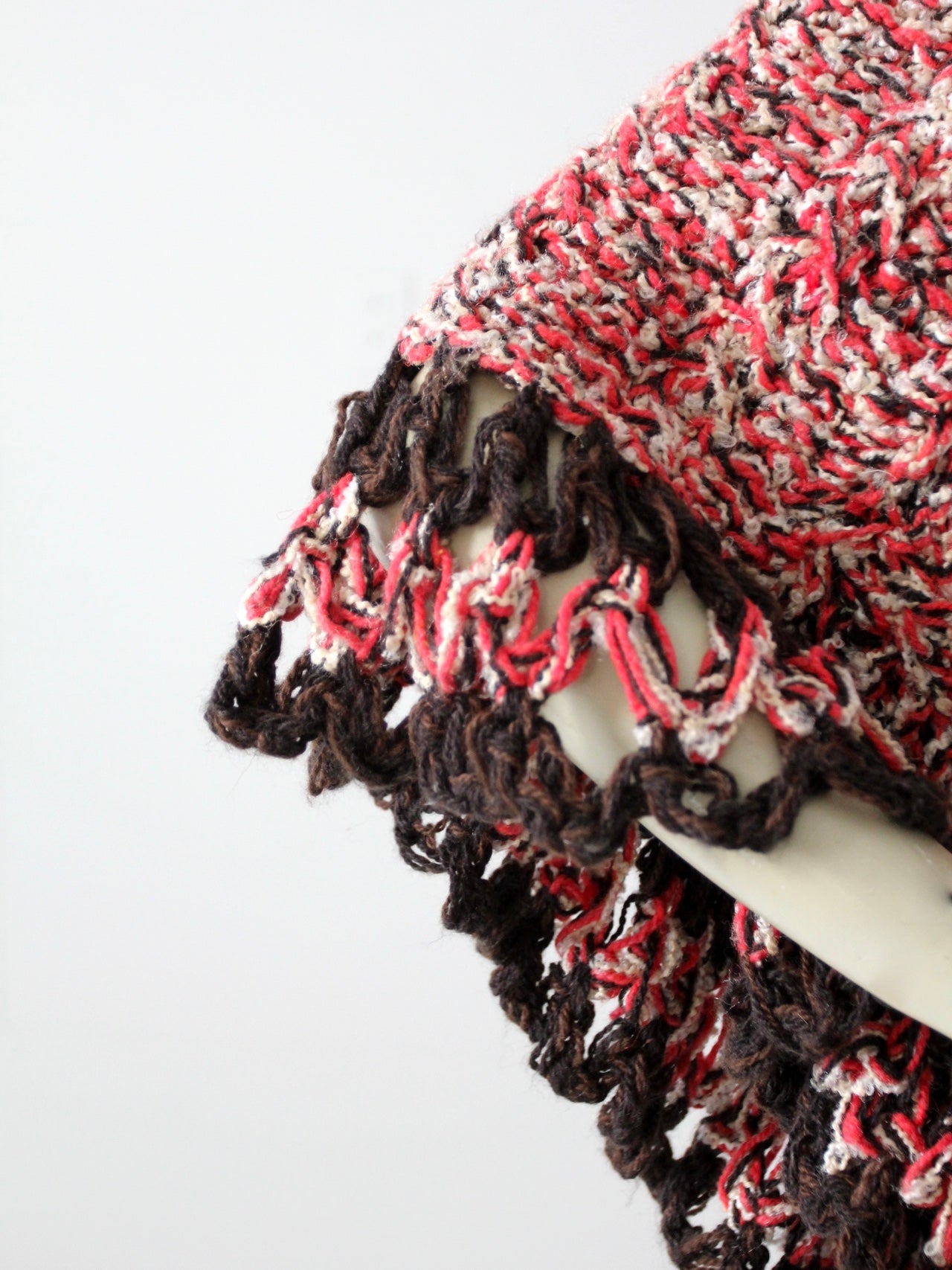 vintage asymmetrical knit poncho