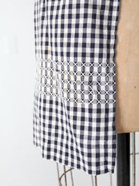 vintage gingham kitchen apron