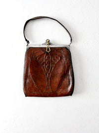 1920s Arts & Crafts leather bag