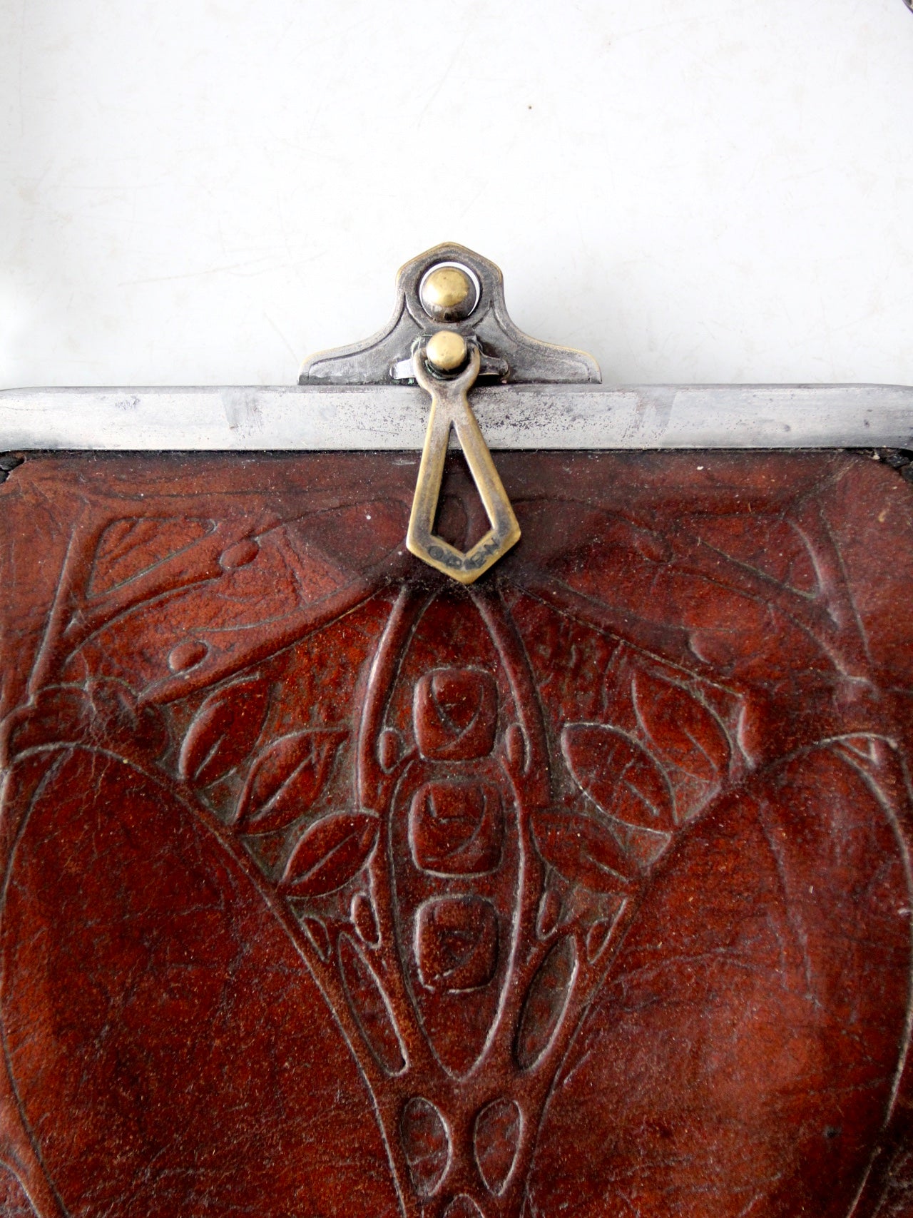 1920s Arts & Crafts leather bag
