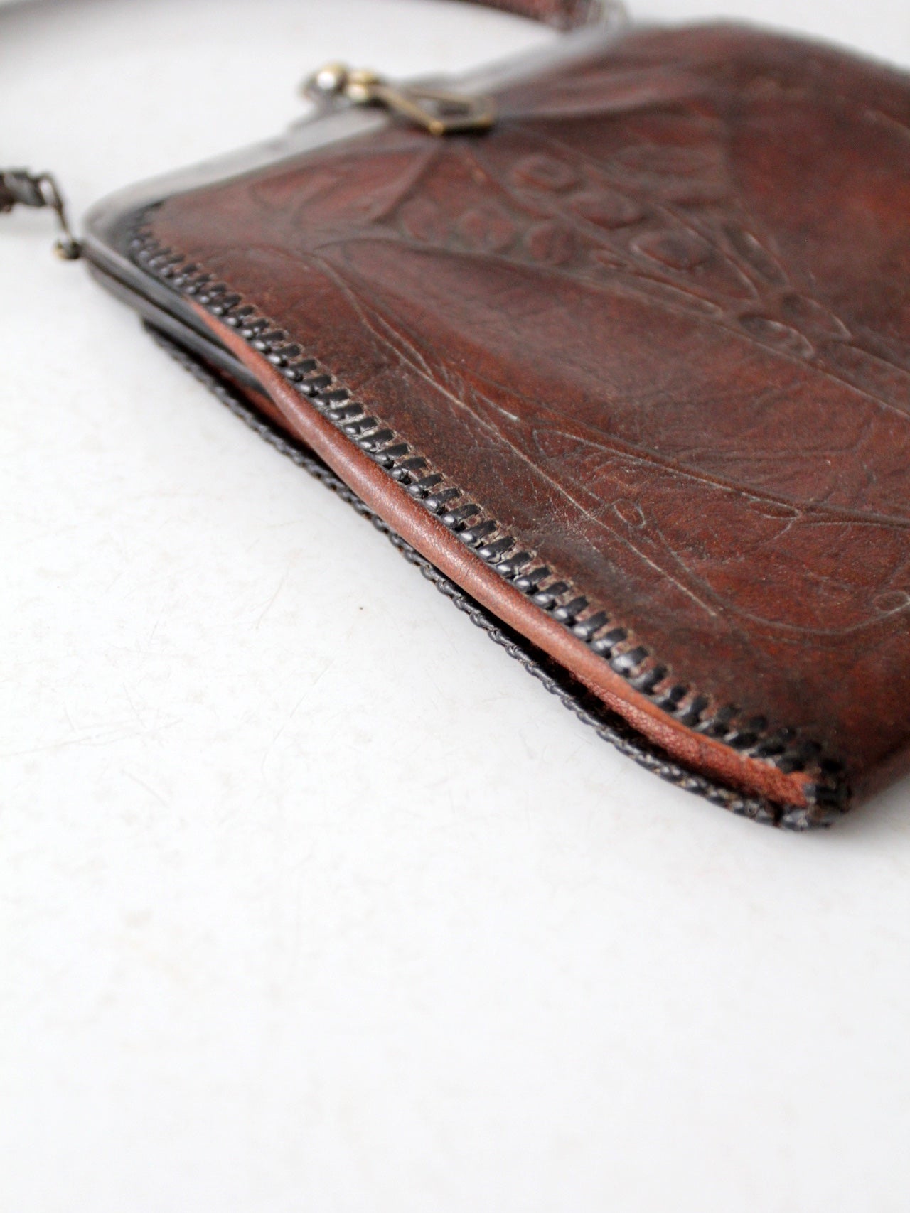 1920s Arts & Crafts leather bag