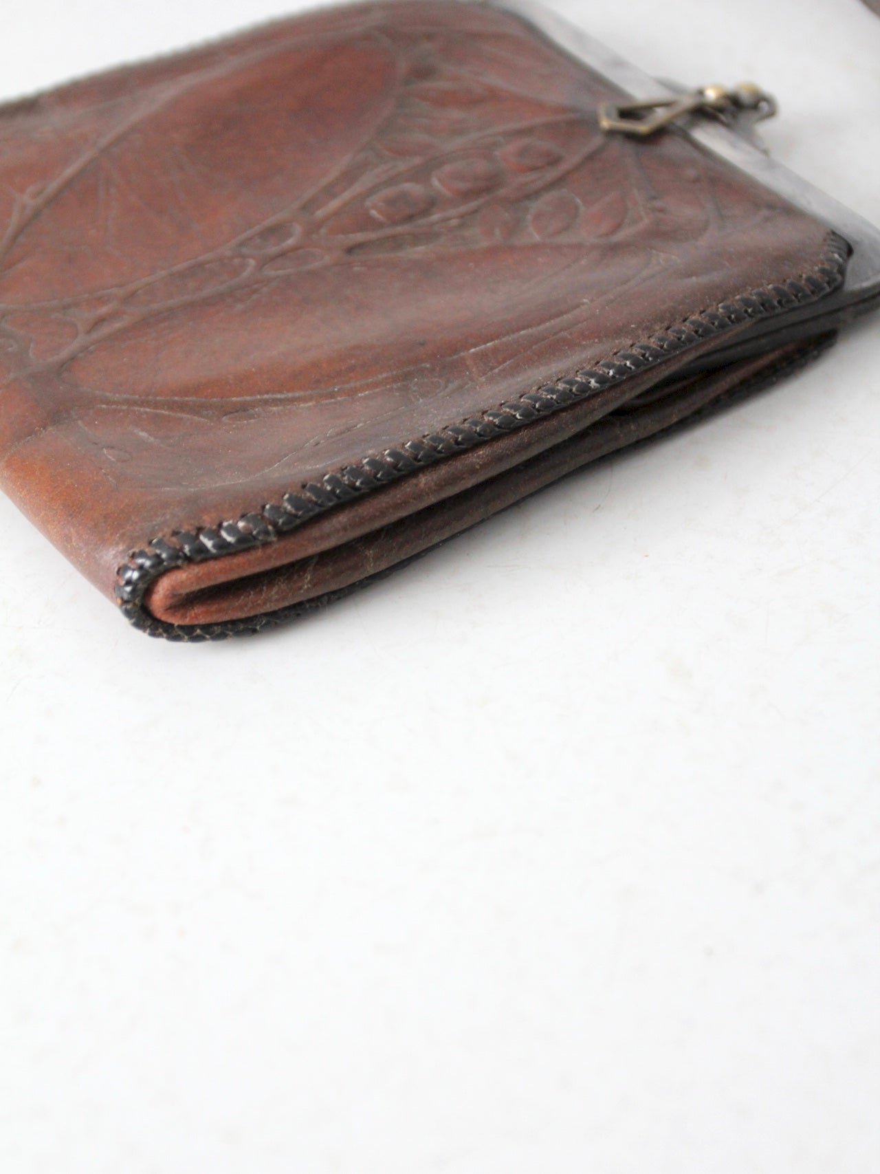 1920s Arts & Crafts leather bag