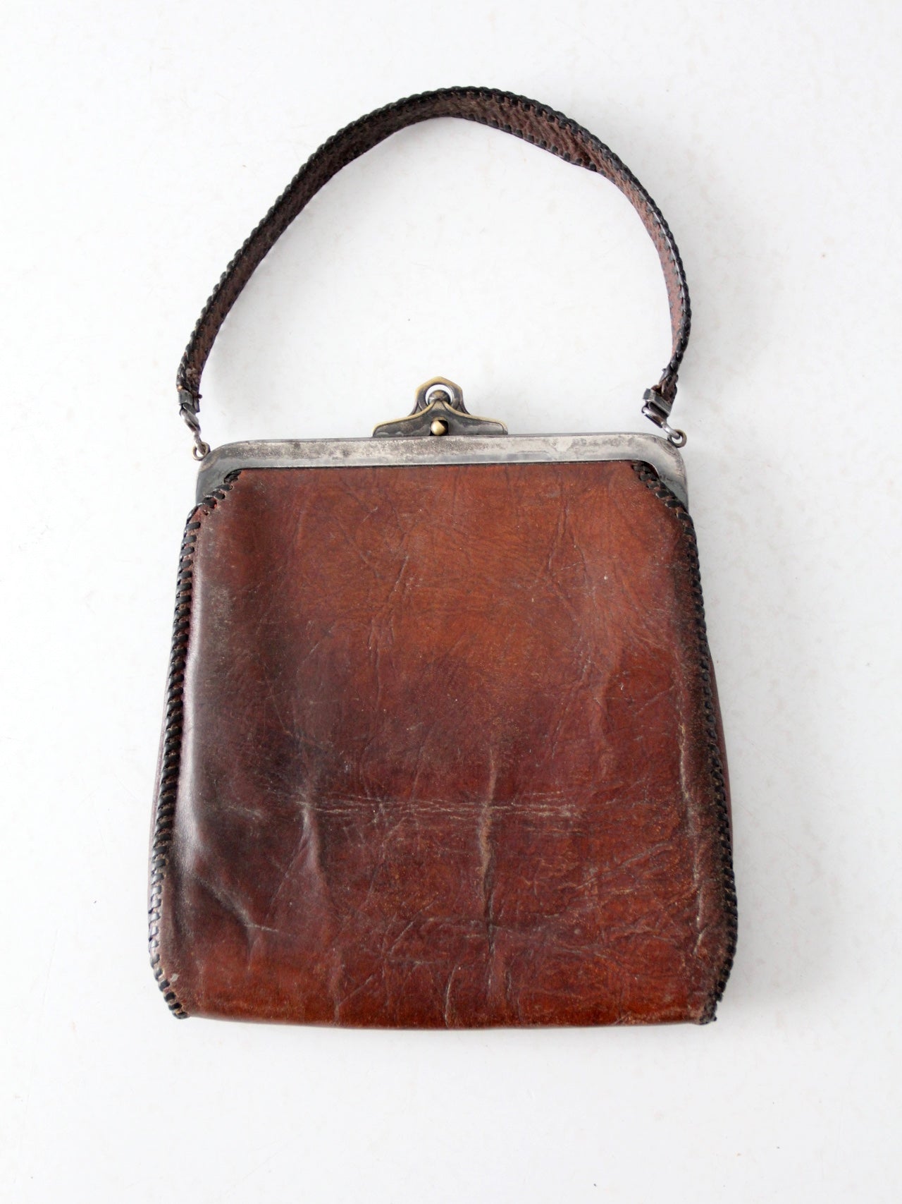 1920s Arts & Crafts leather bag