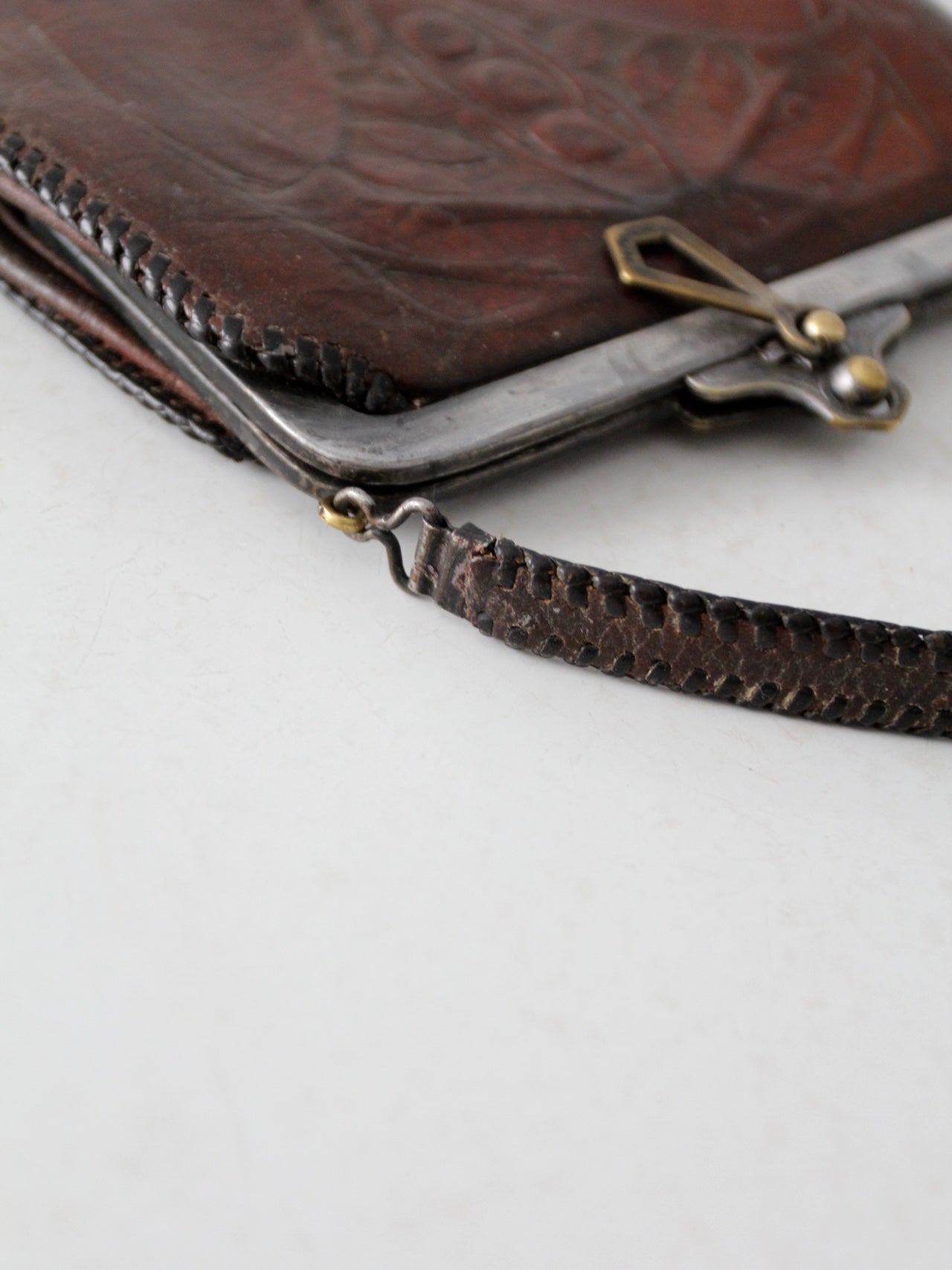 1920s Arts & Crafts leather bag