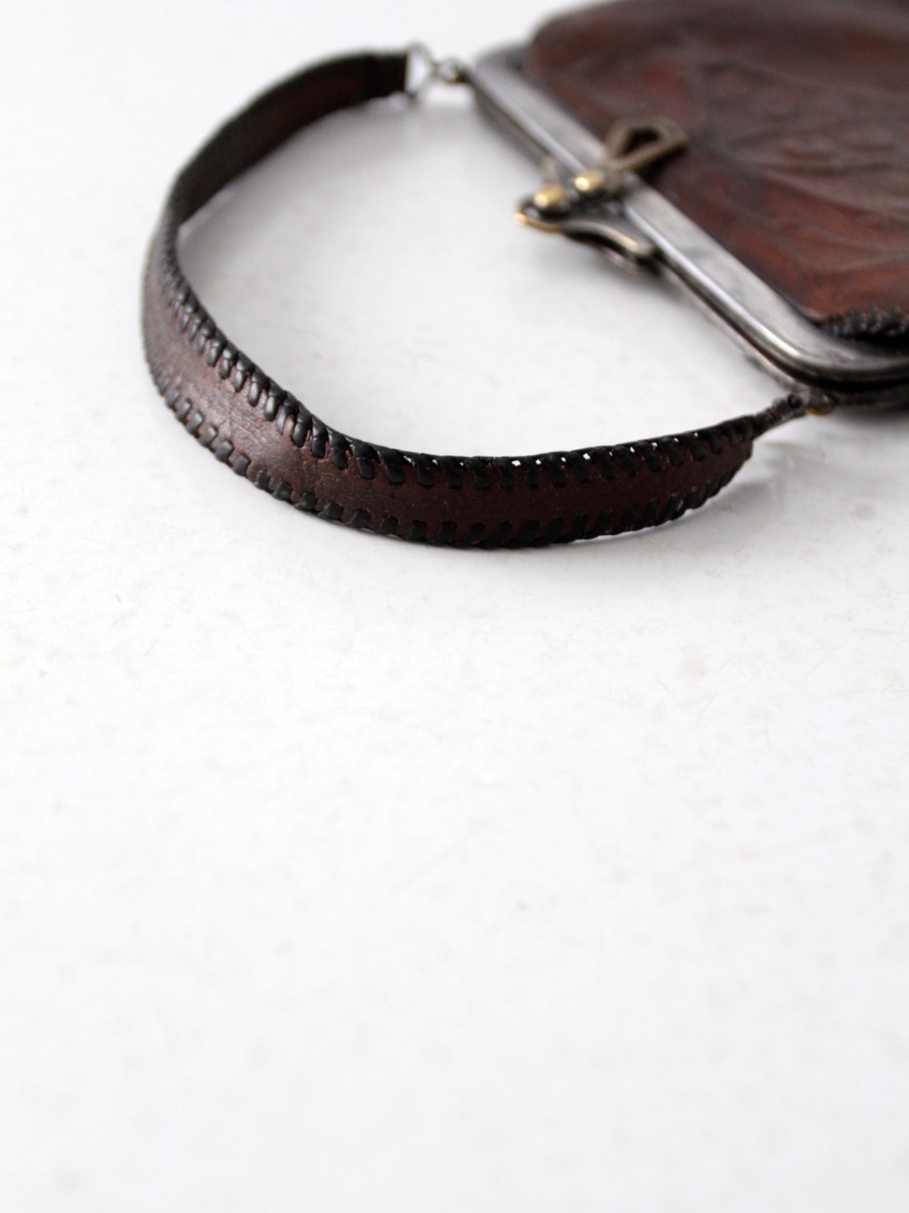 1920s Arts & Crafts leather bag