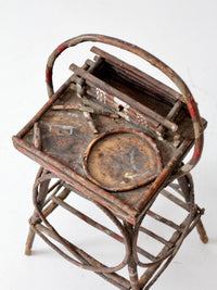 antique Adirondack twig table