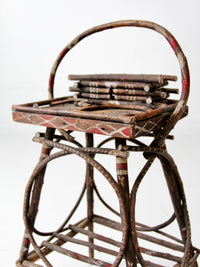 antique Adirondack twig table