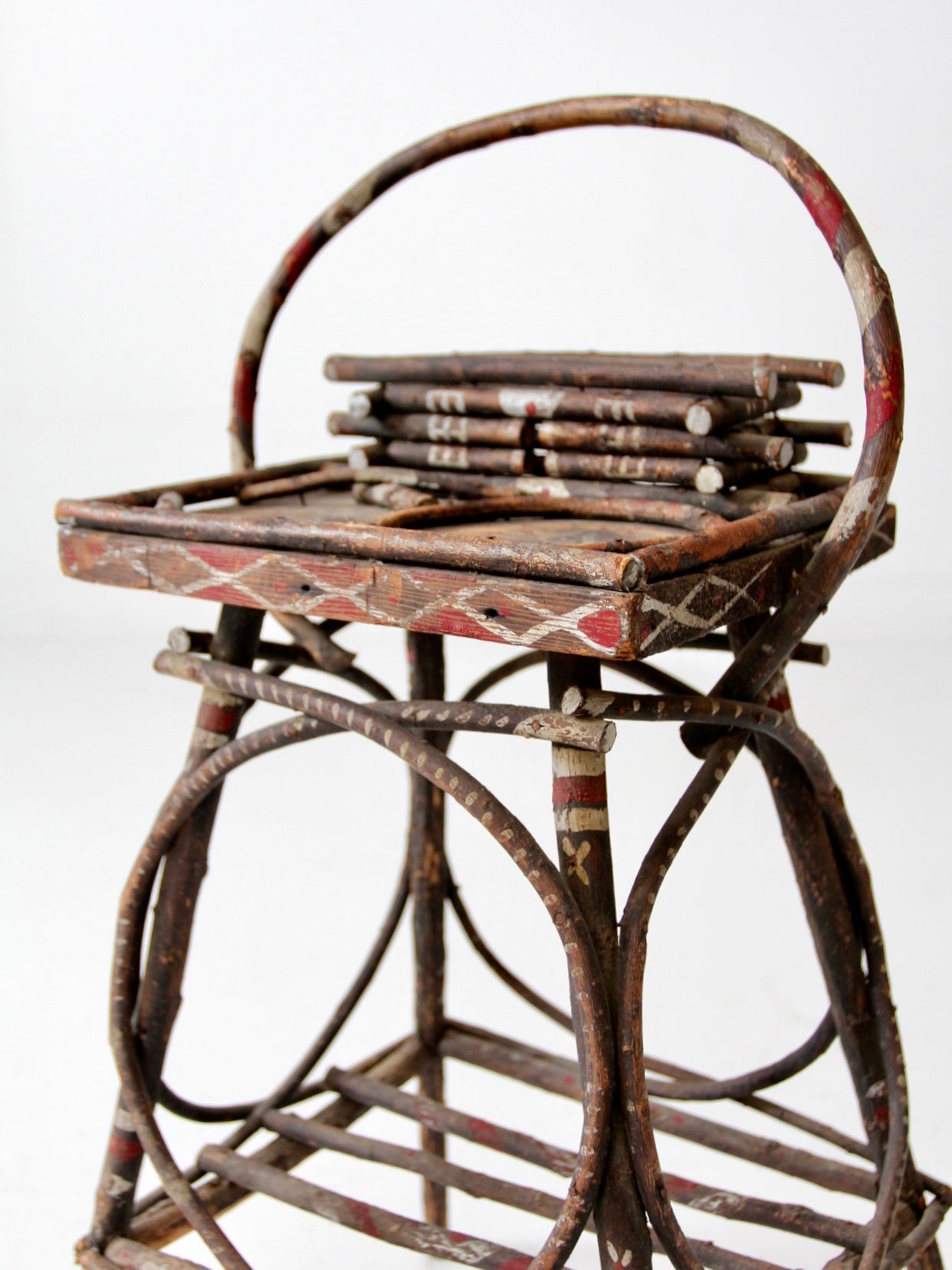 antique Adirondack twig table