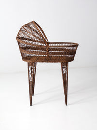 antique wicker crib