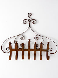antique wrought iron wall candle holder
