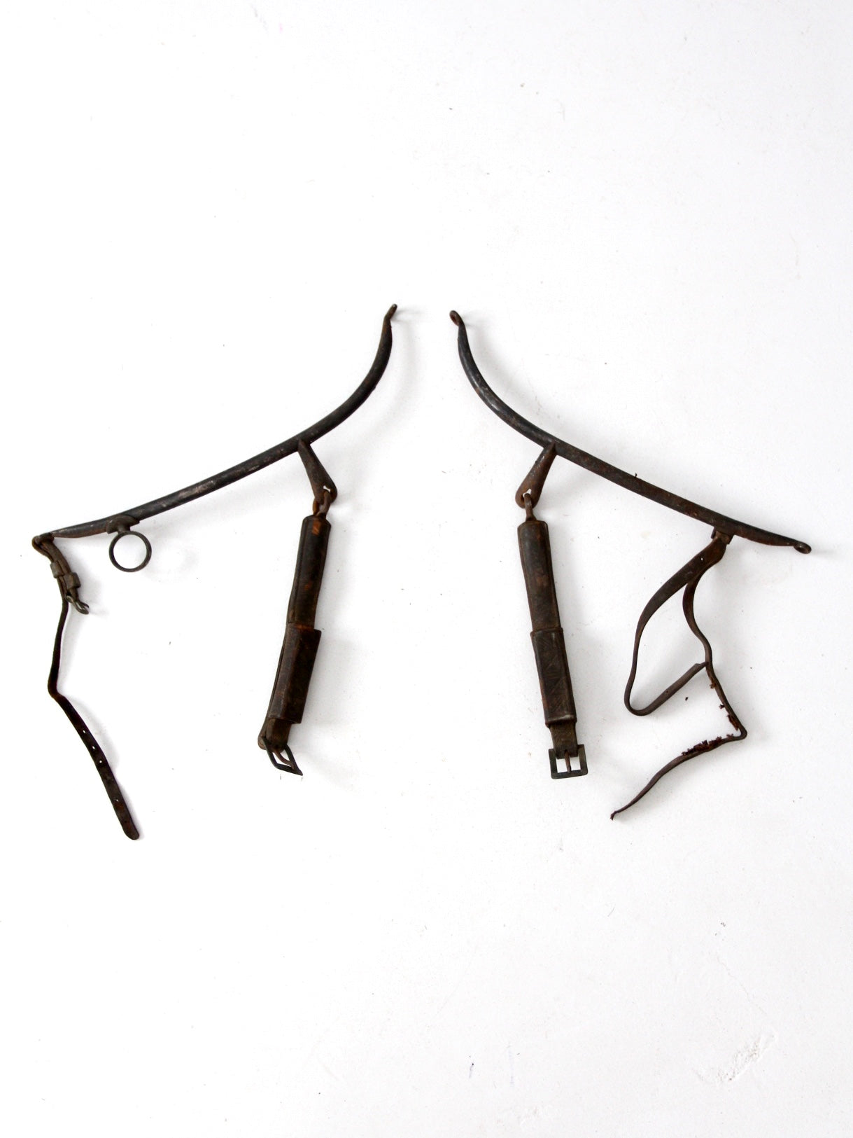 antique equestrian tack horse hames set