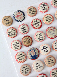 vintage pinback button collection