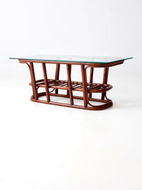 mid-century rattan coffee table