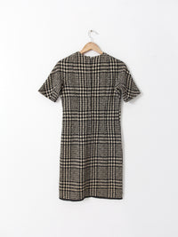 vintage 60s plaid wool dress