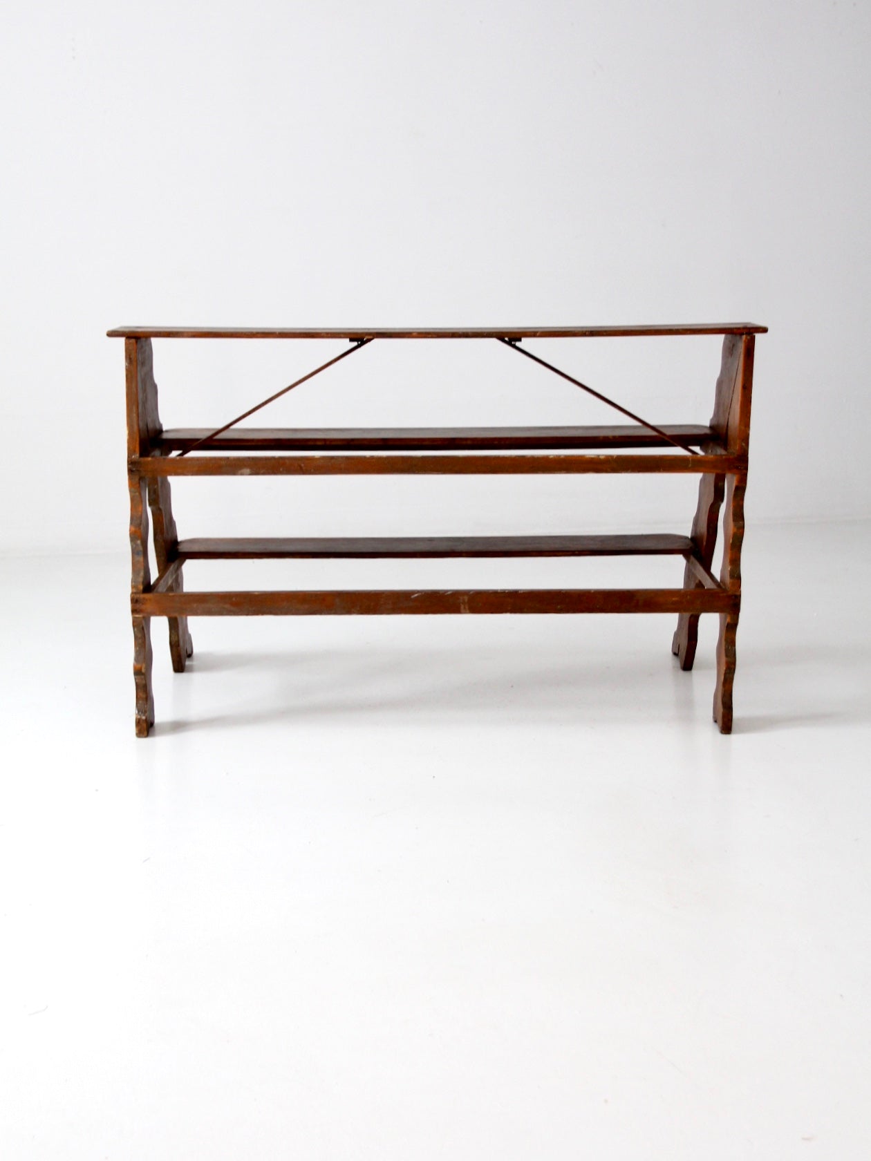 vintage tiered wooden plant stand