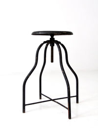 vintage adjustable industrial stool