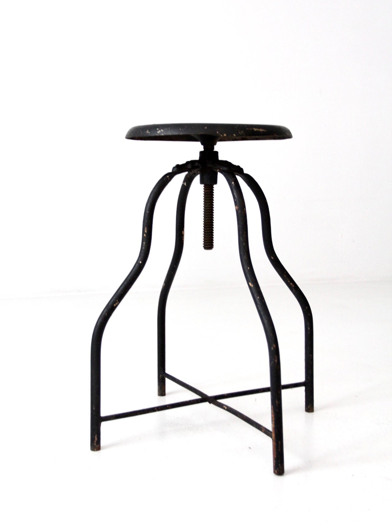 vintage adjustable industrial stool