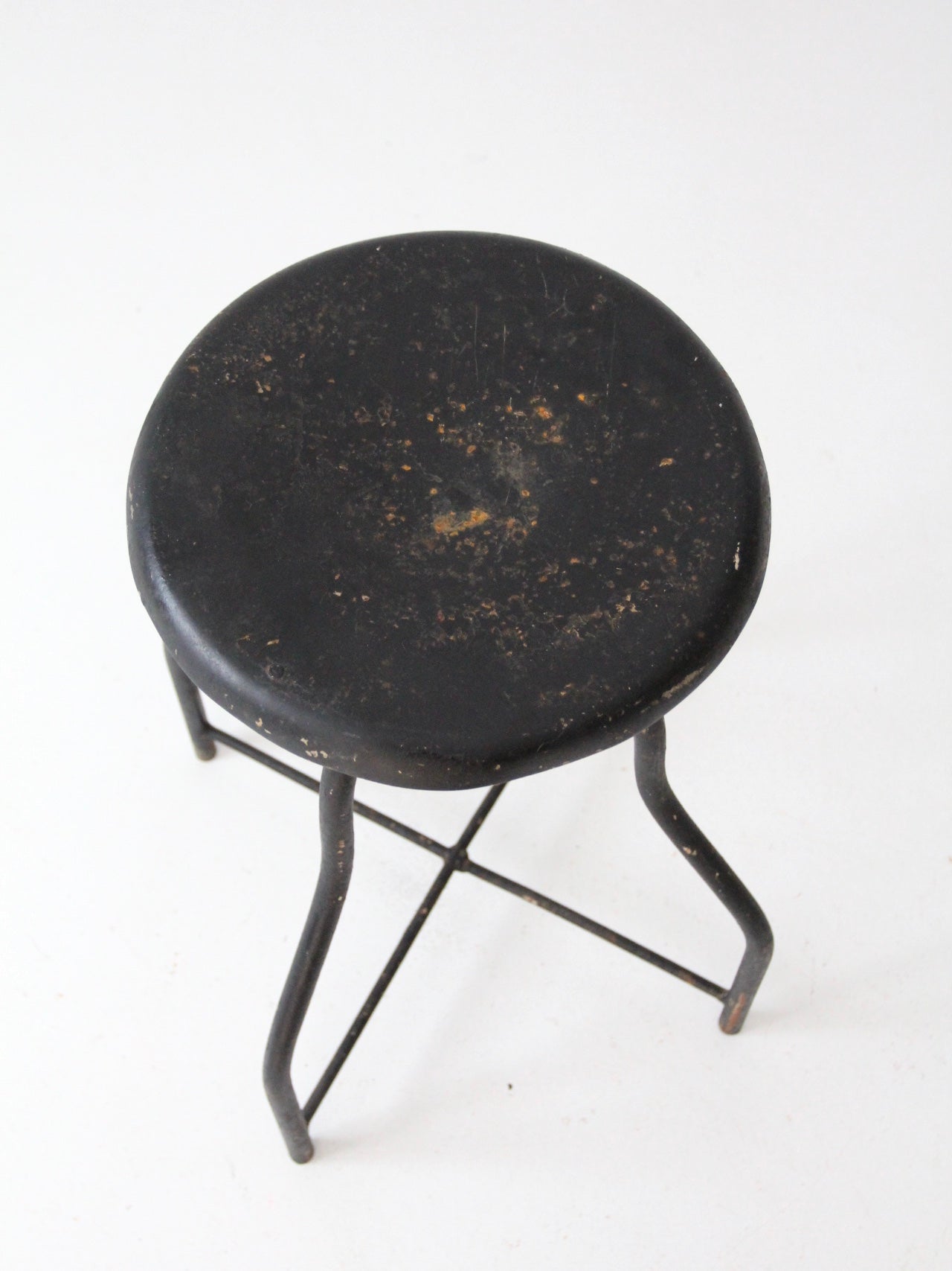 vintage adjustable industrial stool