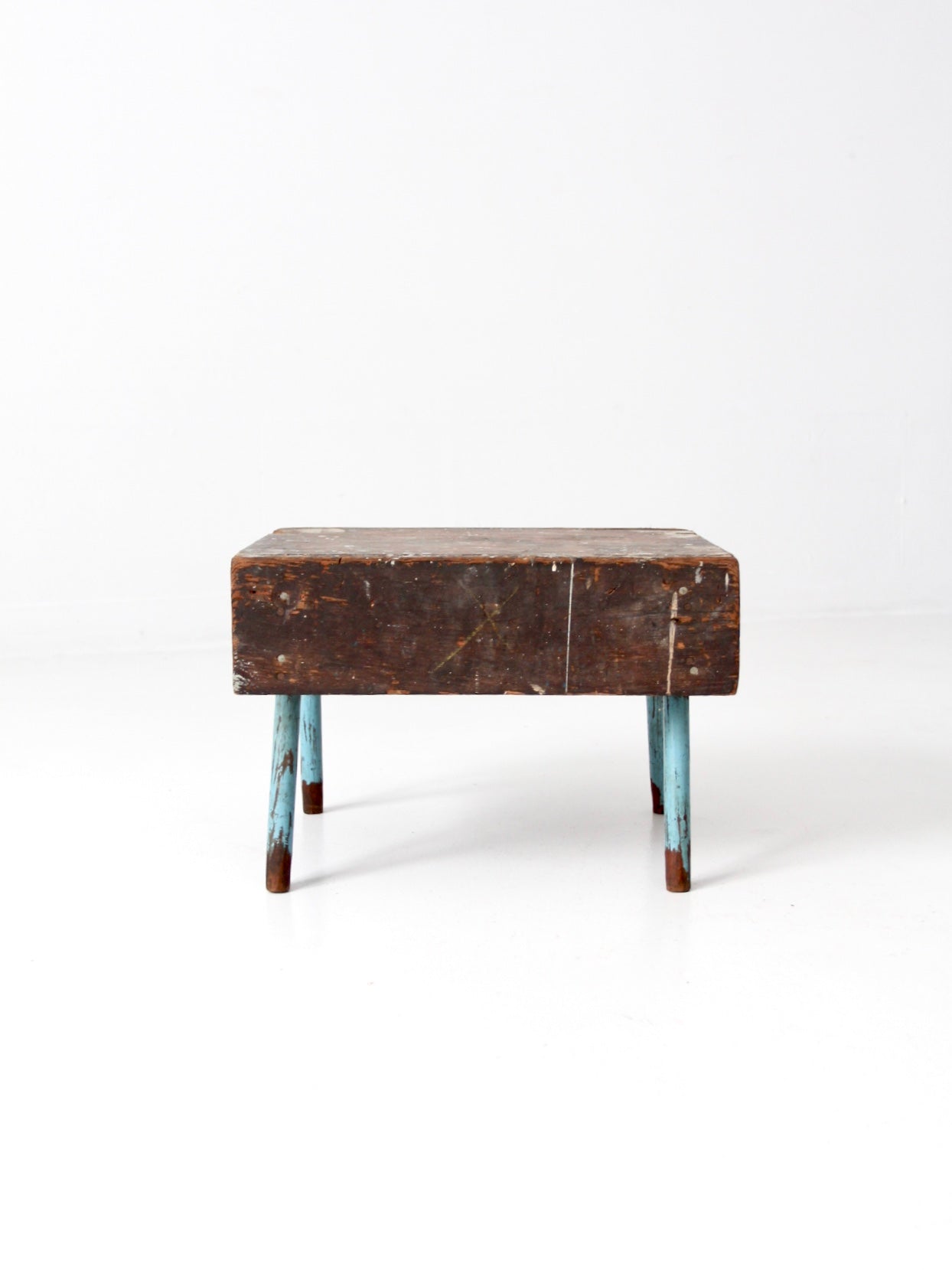 vintage wooden low stool