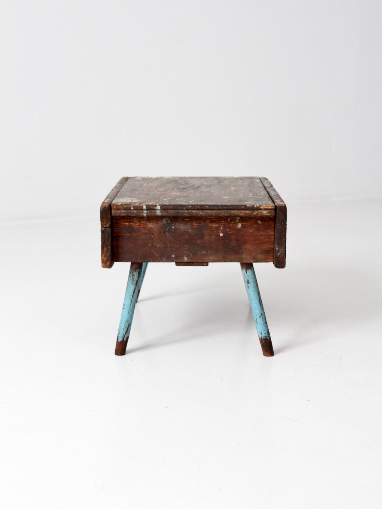 vintage wooden low stool