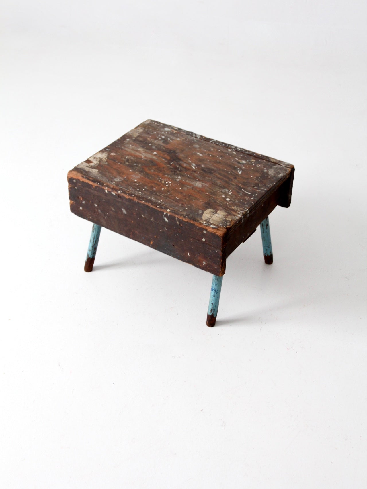 vintage wooden low stool
