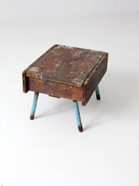 vintage wooden low stool