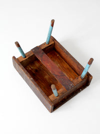 vintage wooden low stool