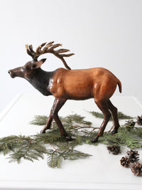 vintage leather reindeer sculpture