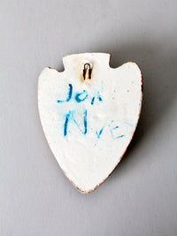 vintage chalkware Indian chief wall hanging